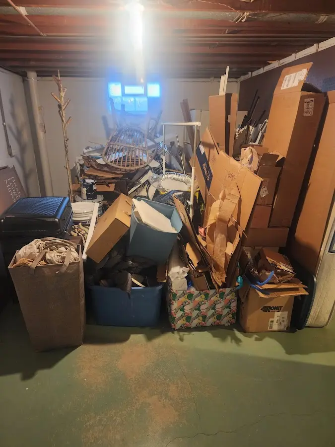 Roll-off dumpster container at job site for Yard Waste Dumpster Rental in Neshannock